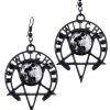 Jewellery Restyle | Gothic Moon Earrinngs, Pentagram Jewellery "Witch Moon Earrings"