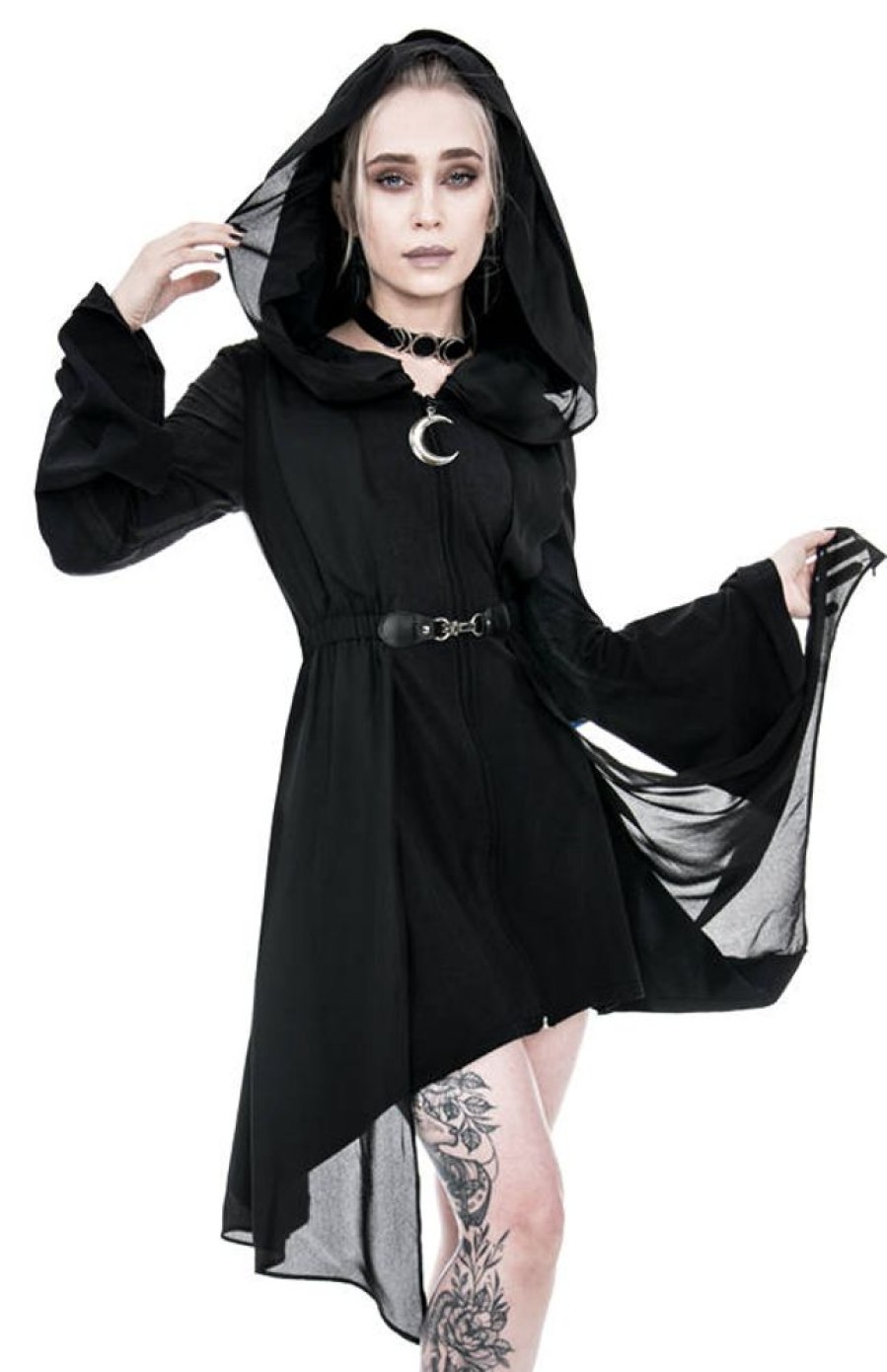 Clothes Restyle | Long Hoodie Dark Fay Floaty Coat