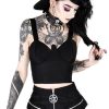 Clothes Restyle | Black Gothic Short Lenora Bralette Top