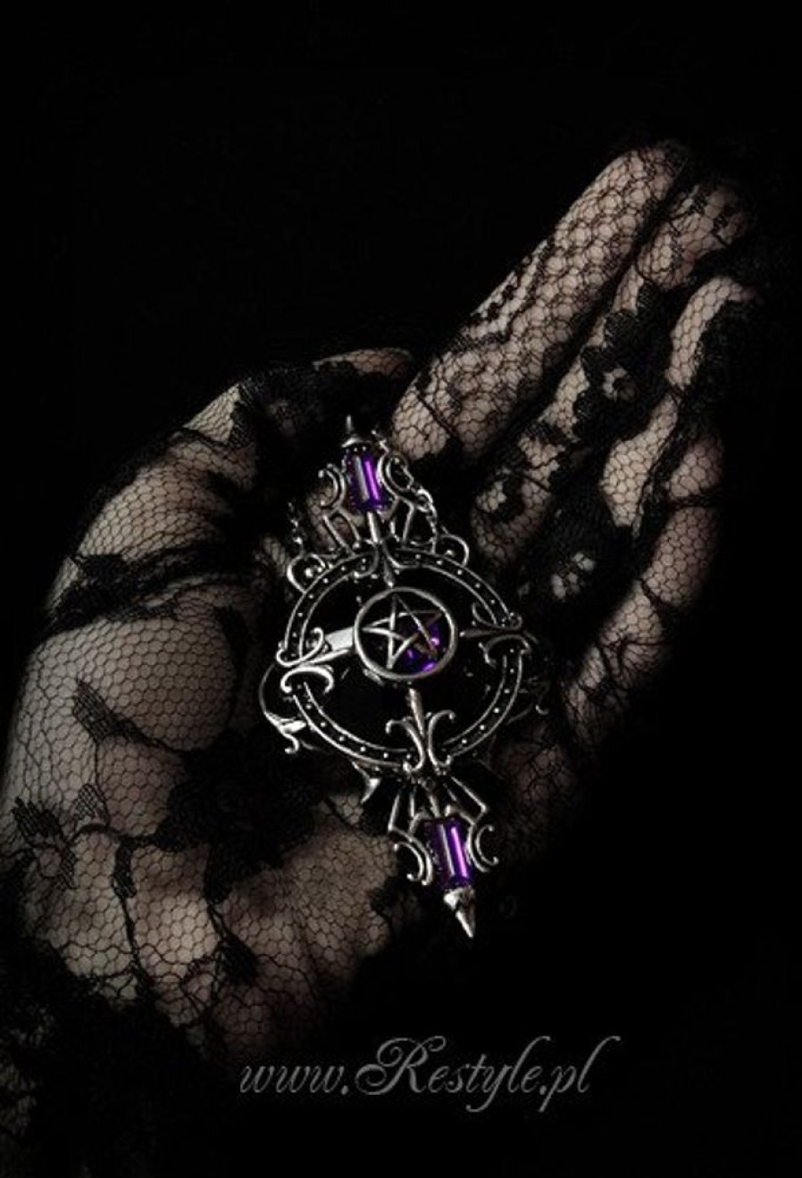 Jewellery Restyle | Round, Gothic Pendant Pentagram "Mystic Mirror"