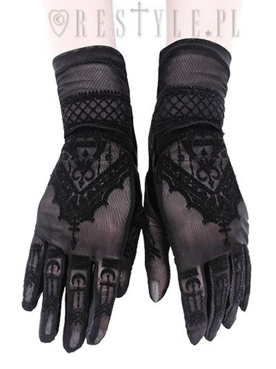 Accessories Restyle | Gothic Mesh Gloves Mehndi Pattern, Alchemical Symbols "Henna Gloves"