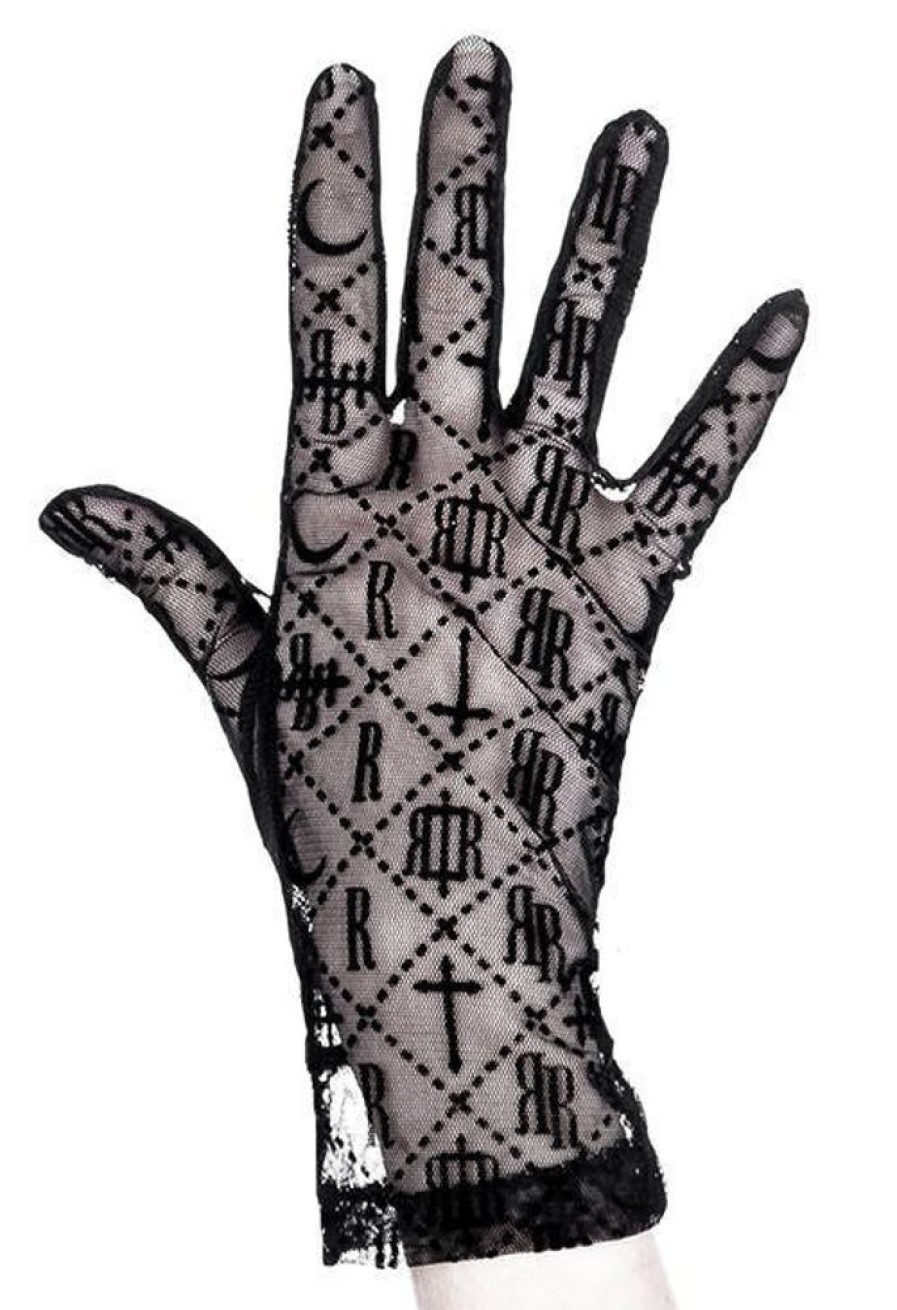 Accessories Restyle | Black Gothic Mesh Luxurious Goth Gloves