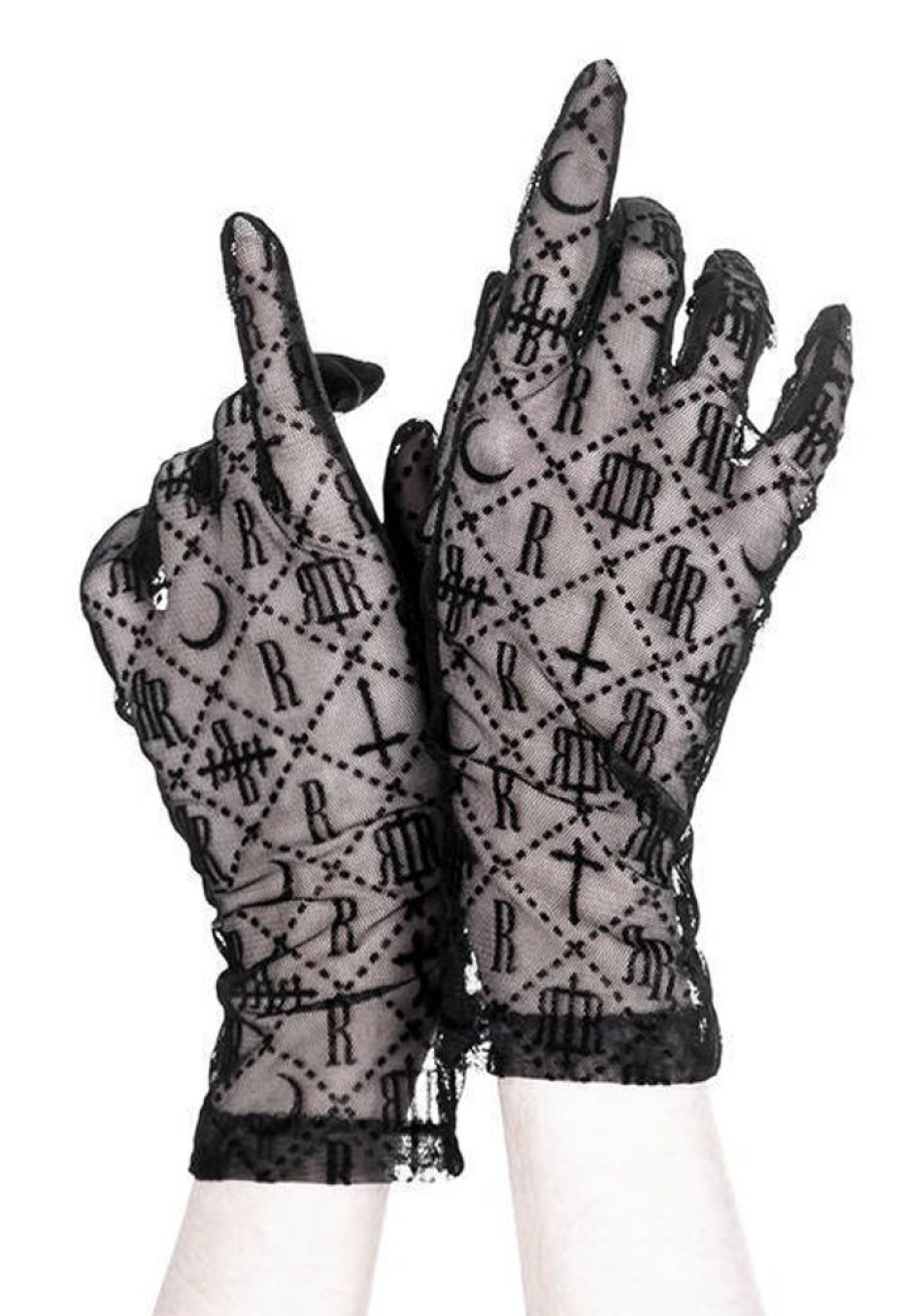 Accessories Restyle | Black Gothic Mesh Luxurious Goth Gloves