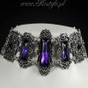 Jewellery Restyle | Gothic Choker, Victorian Necklace, Rectangle Stones "Vivian Violet"