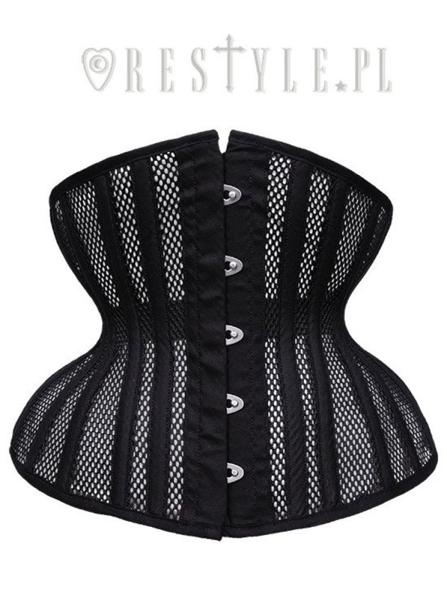 Corsets Restyle | Gothic Corset, Hourglass Shape, Sturdy "Cu2 Black Mesh Underbust"