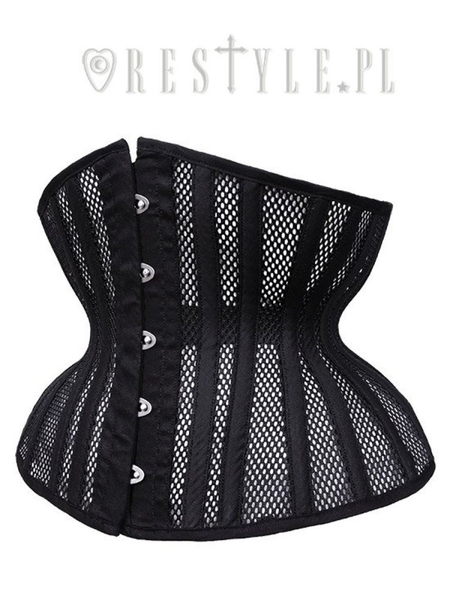 Corsets Restyle | Gothic Corset, Hourglass Shape, Sturdy "Cu2 Black Mesh Underbust"