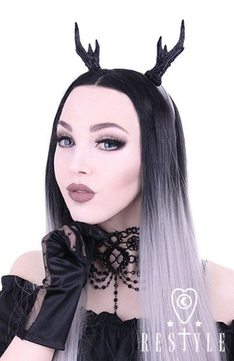 Accessories Restyle | Gothic Headpiece, Black Antlers, Deer Antlers Headband