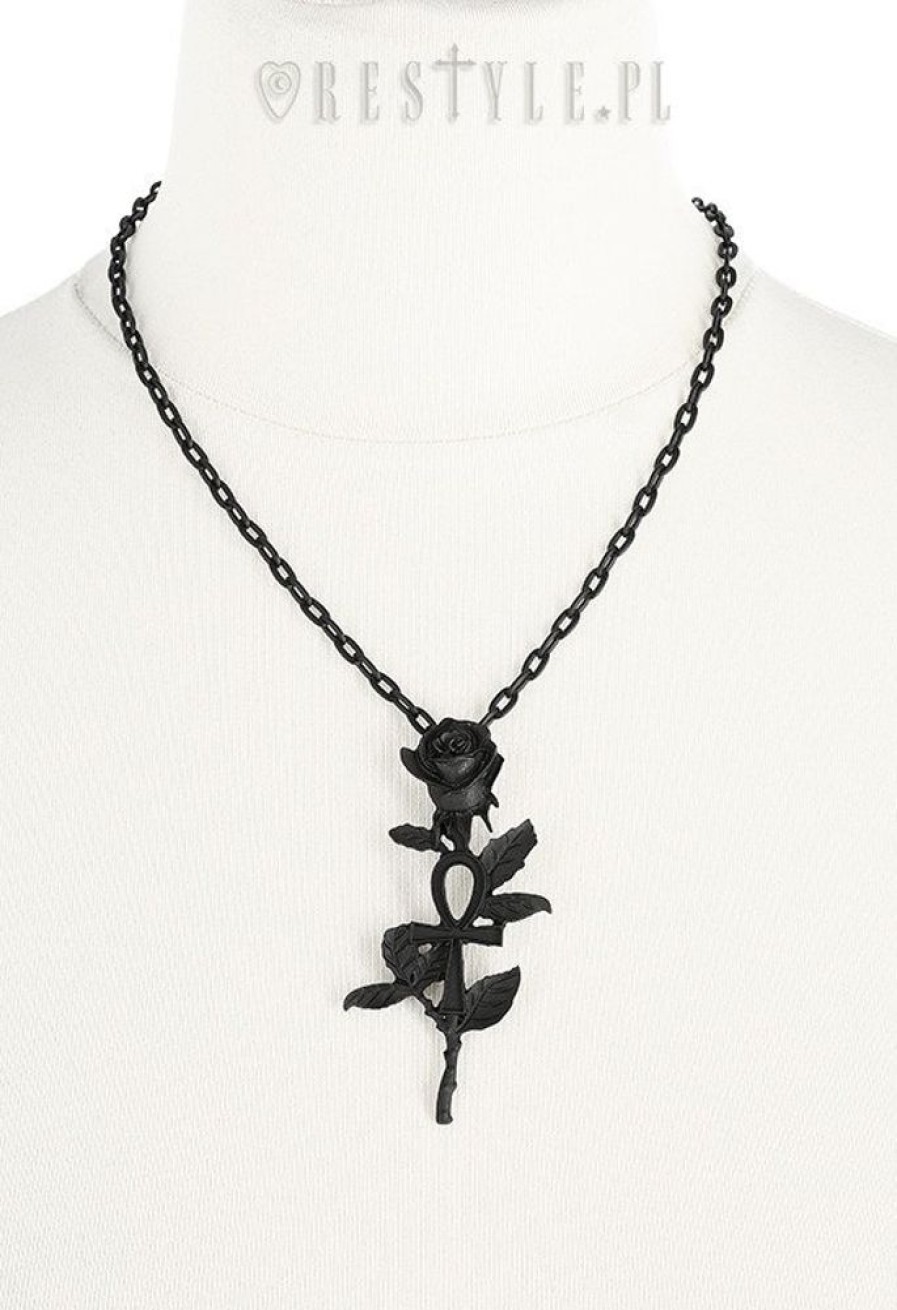 Jewellery Restyle | Black Pendant Ankh Rose