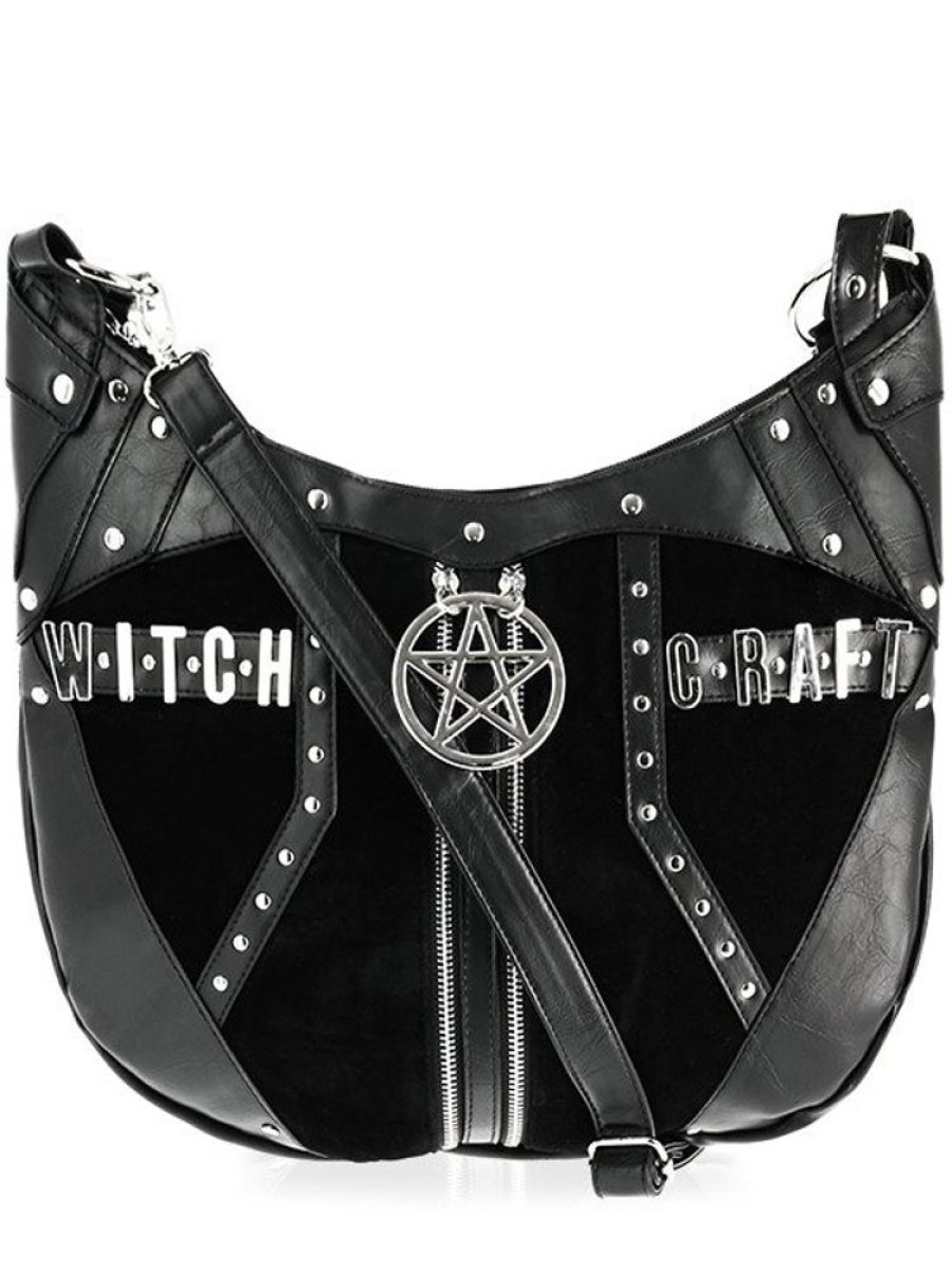 Handbags Restyle | Sack Bag "Witchcraft Hobo Bag" Pentagram Purse