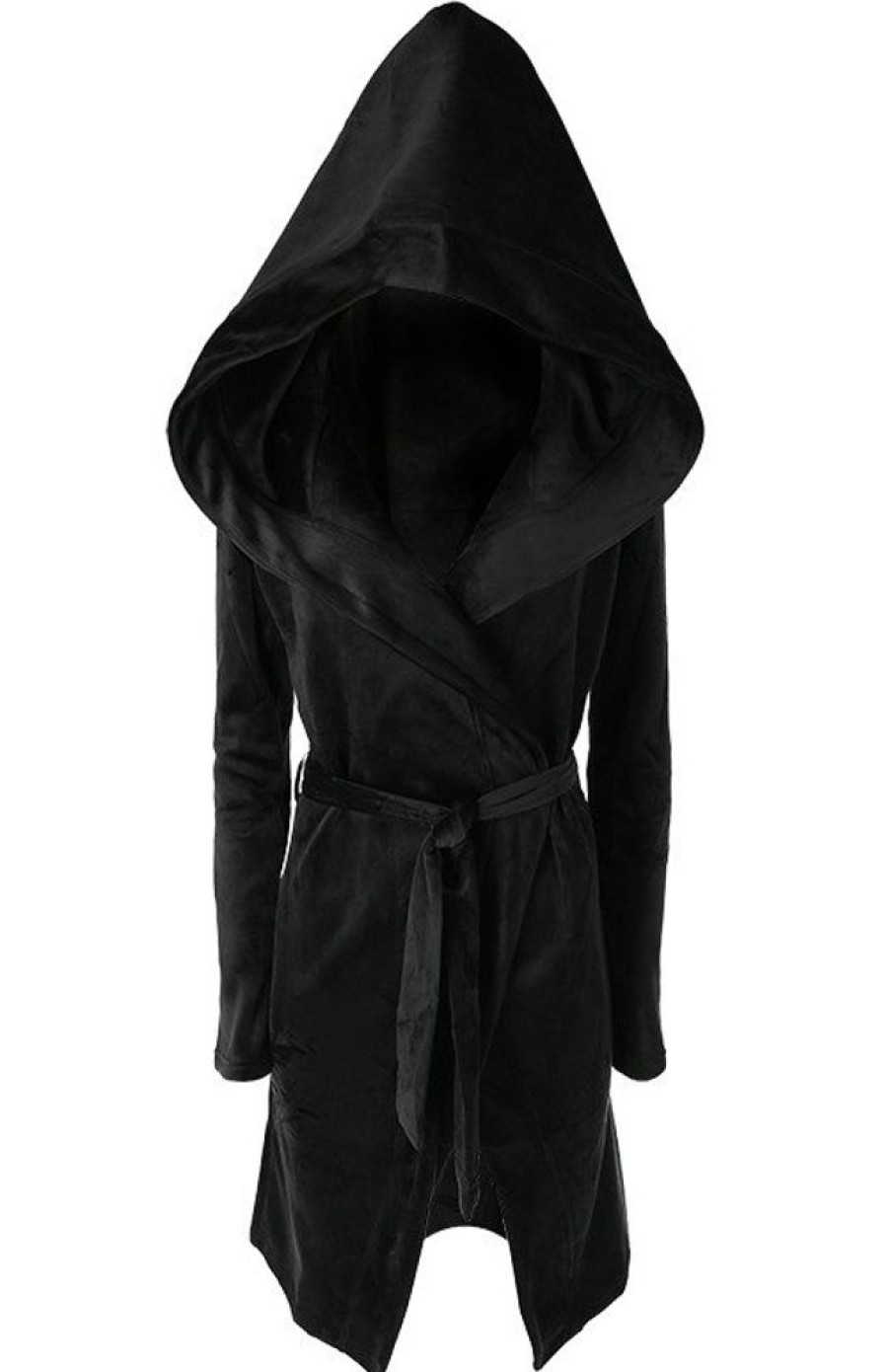 Clothes Restyle | Velvet Reaper Hoodie, Black Gothic Hoodie With Big Hood