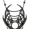 Jewellery Restyle | Gothic 3D Moon Antler Black Pendant