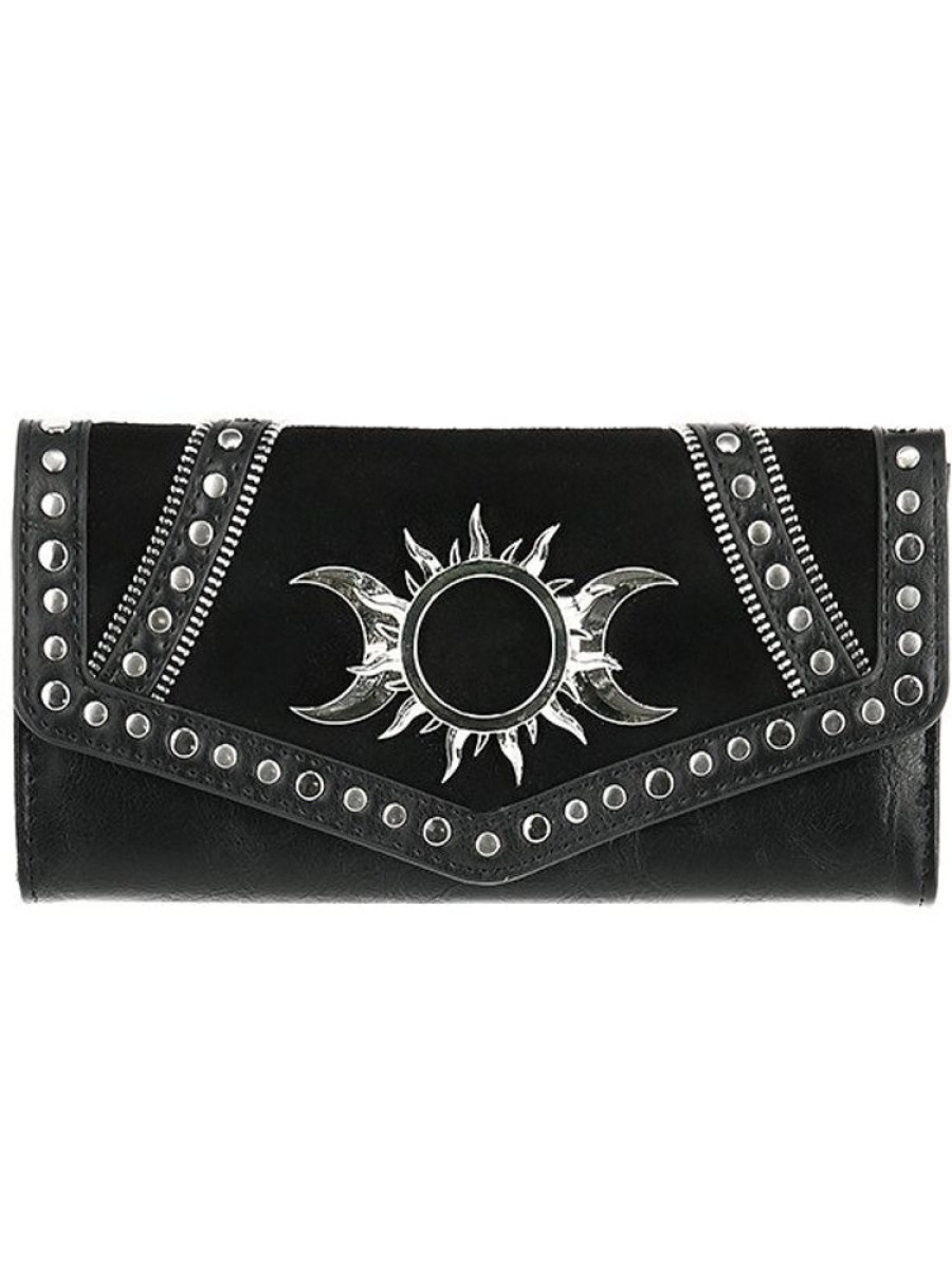 Handbags Restyle | Triple Goddess Wallet Gothic Moon And Sun