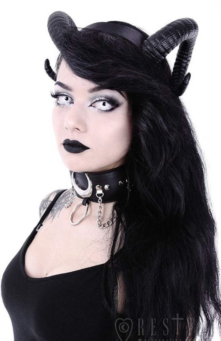 Accessories Restyle | Gothic Headpiece, Satan Horns Sinister Headband