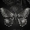 Jewellery Restyle | Gothic Hairclip Steampunk, Hair Accessory "Mechanical Moth - Silver"