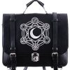 Handbags Restyle | Bag, Black Satchel, Alchemical Symbols "Moon Messenger"