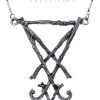 Jewellery Restyle | Pendant Occult Necklace, Satanic Symbol "Lucifer Sigil Silver"