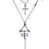 Jewellery Restyle | Gothic Long Chain, Cross, Bones "Phosphorus Bone Necklace"