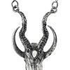 Jewellery Restyle | Gothic 3D Silver Crescent Skull Pendant