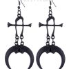 Jewellery Restyle | Black Occult Earrings Tibia Bones, Moon, Occult Jewellery "Claws & Bones Black Earrings"