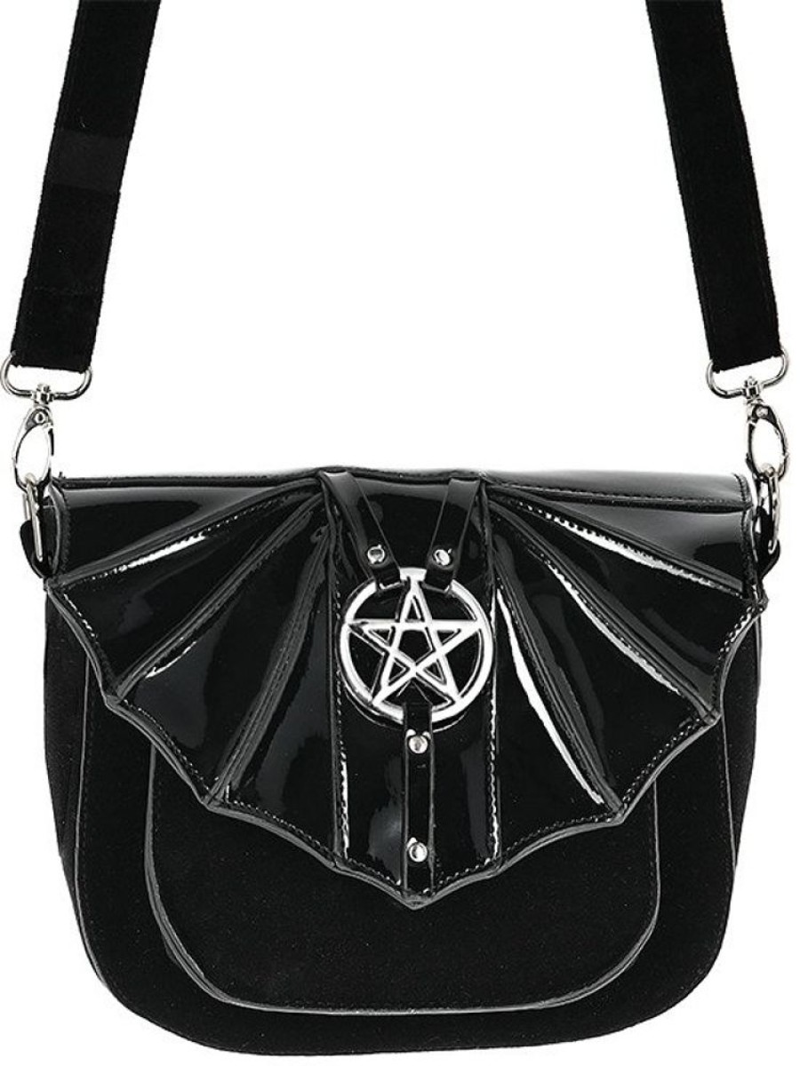 Handbags Restyle | Night Creature Bag Small Gothic Bat Handbag With Pentagram