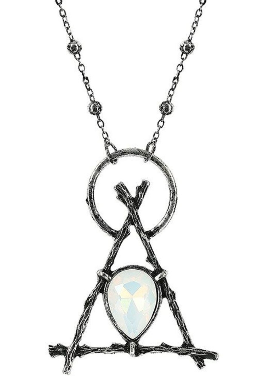 Jewellery Restyle | Gothic Branch Delta Silver Pendant With Opal