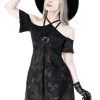 Clothes Restyle | Strappy Pentagram Acid Wash Tunic Elvish Dress