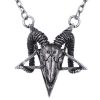 Jewellery Restyle | Silver Necklace Ram Skull With Pentagram, Occult Jewellery "Ram Skull Silver Necklace"