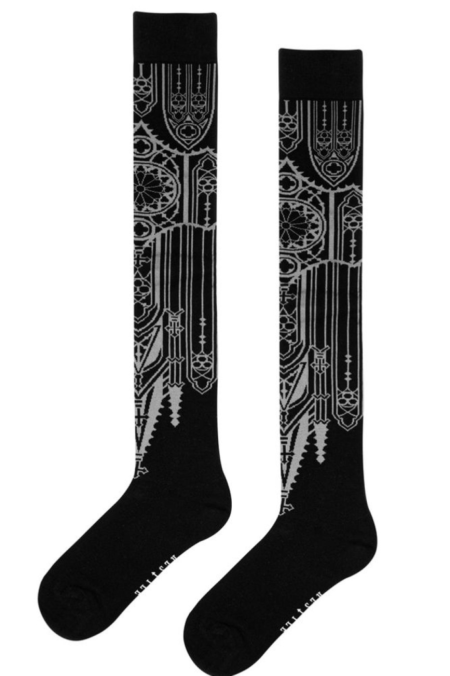 Accessories Restyle | Sacrum Over Knee Jacquard Socks