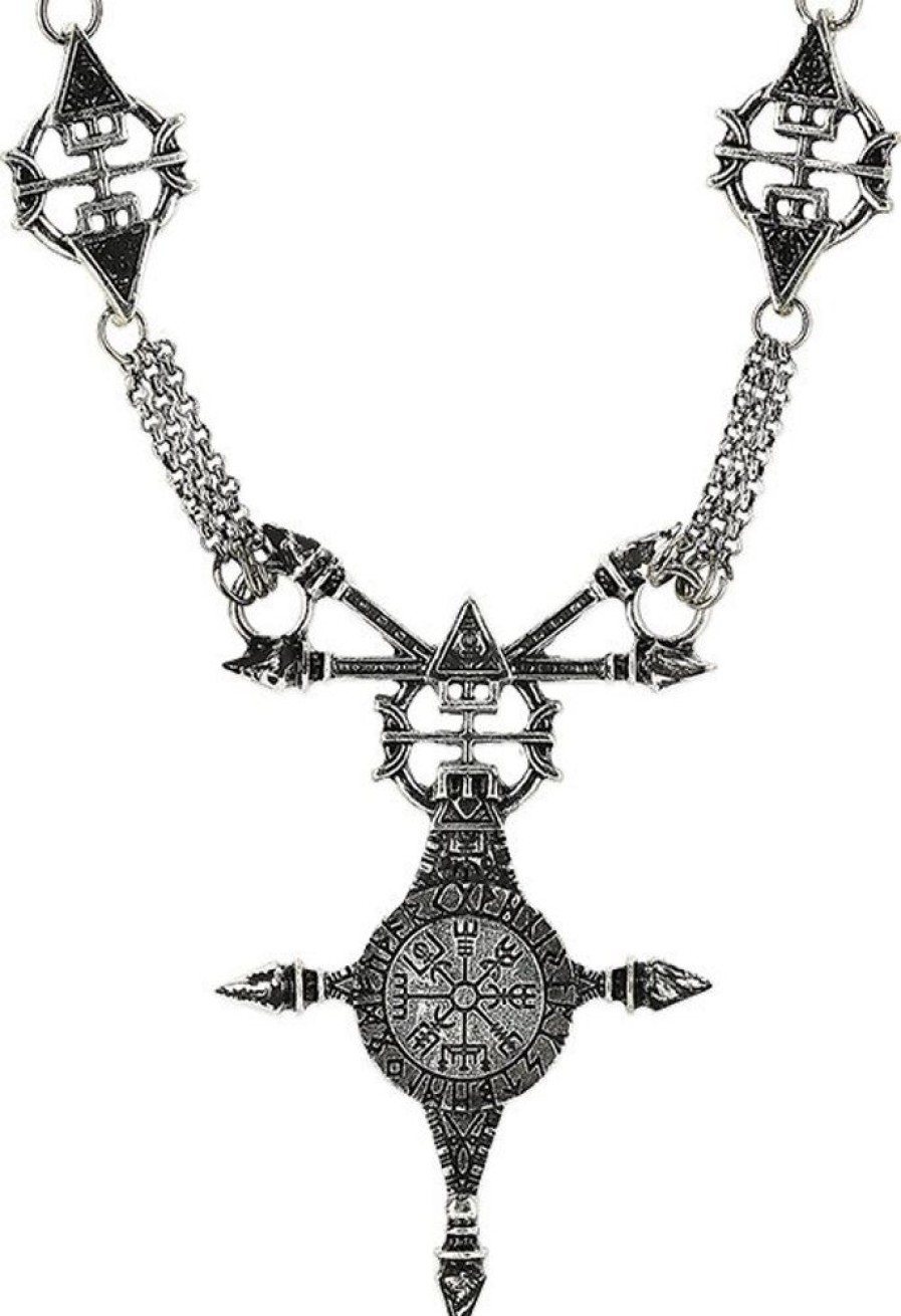 Jewellery Restyle | Vegvisir Necklace Silver, Pagan Pendant