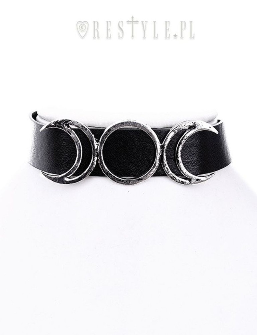 Accessories Restyle | Gothic Moon Choker "Triple Goddess Collar"