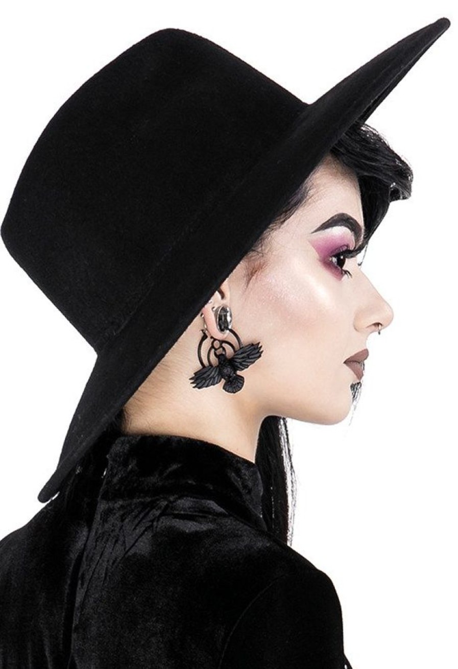 Jewellery Restyle | The Crow Earrings Raven Pagan Hoops