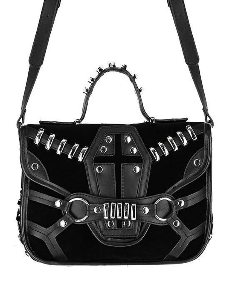 Handbags Restyle | Coffin Purse Gothic Bag With A Harness