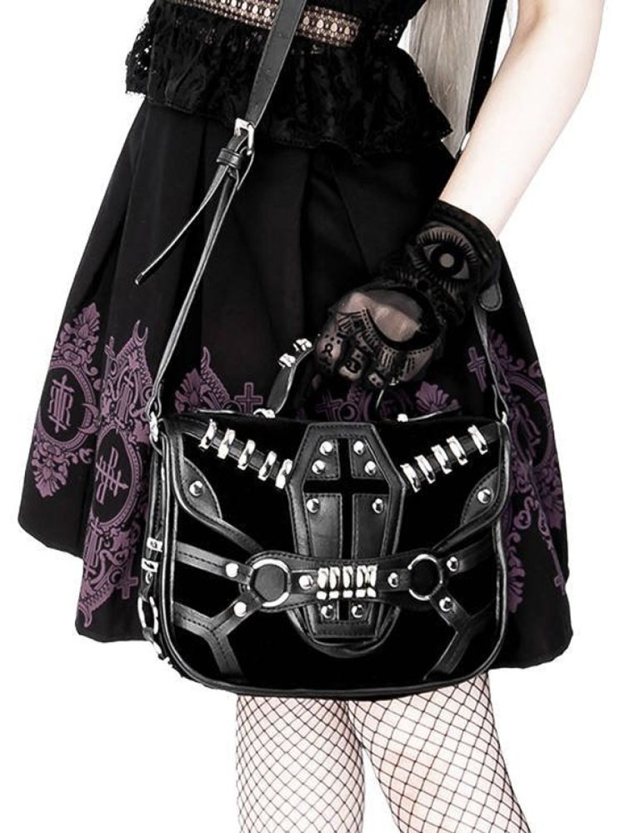 Handbags Restyle | Coffin Purse Gothic Bag With A Harness