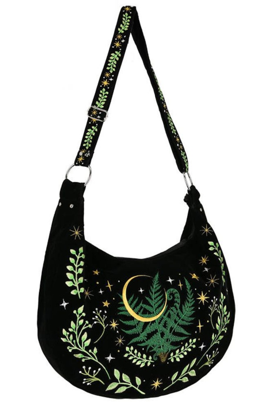 Handbags Restyle | Herbal Hobo Bag Fern Embroidery