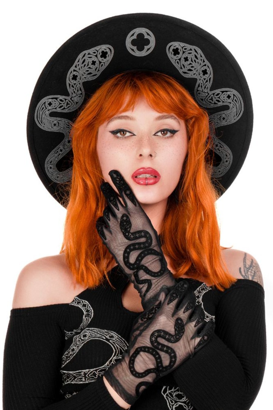 Accessories Restyle | Cathedral Snake Wide Brim Hat