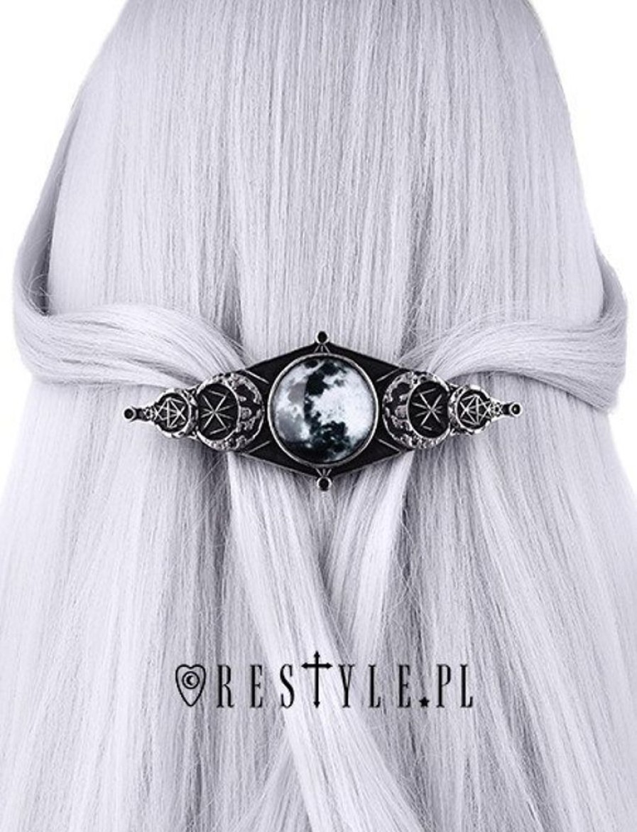 Jewellery Restyle | Hair Barette, Full Moon, Moon Phases, Crescent "Moon Geometry Hairclip"