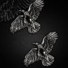 Jewellery Restyle | Hairclips, Pair Of Gothic Crows Hair Pins "Black Diamond Ravens"